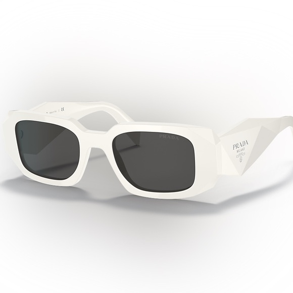 Prada white Rectangular Sunglasses - Picture 2 of 8